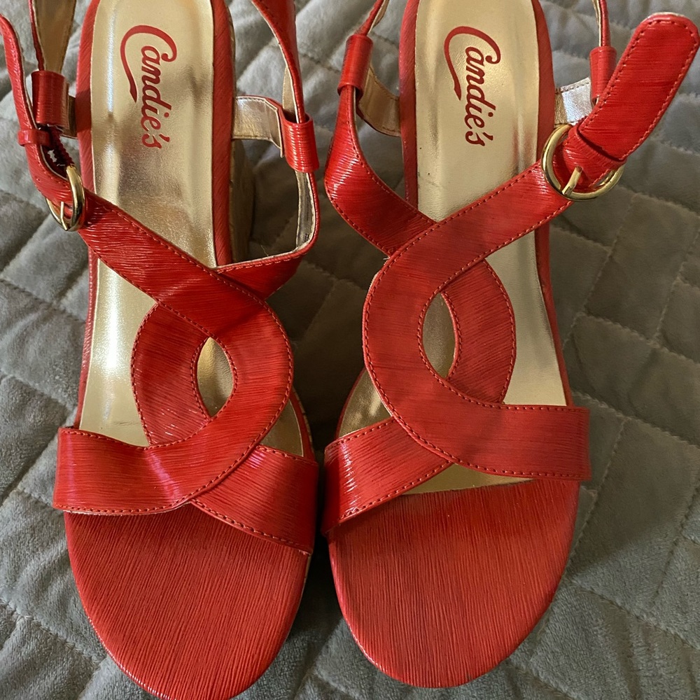 Candies Rocking Tangerine Wedge 8.5